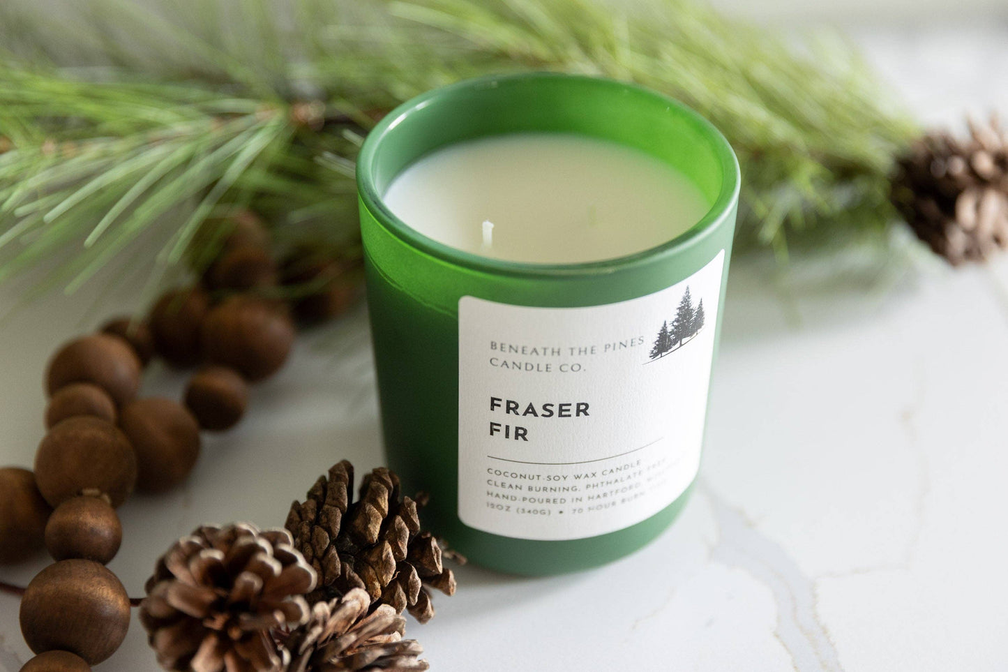 Beneath The Pines Candle Co. - Fraser Fir - Coconut-Soy Candle