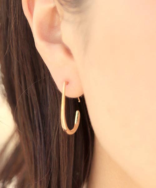 Dipped Shop - Trendy Geometric Teardrop Hoop Earrings DP25E711