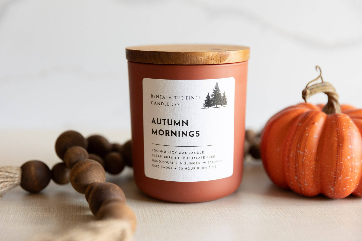 Beneath The Pines Candle Co. - Autumn Mornings: Coconut-Soy Candle