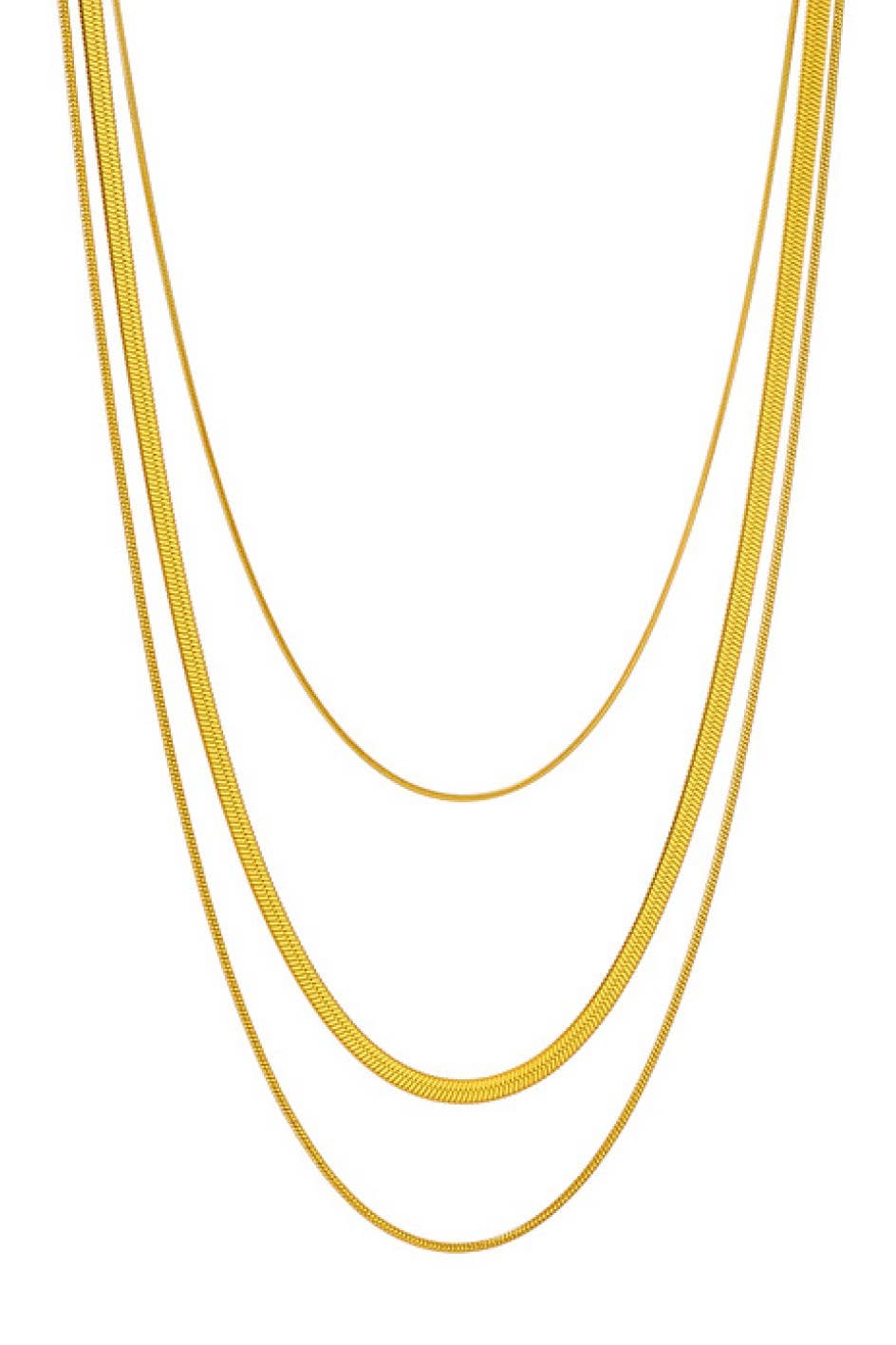MA210 Mia Accessories - 18K Gold Plated Waterproof Stainless Steel Chain Necklace - 6872