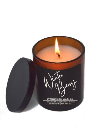 Driftless Studios - Winter Berry Soy wax Candles - 10oz Candle with Lid