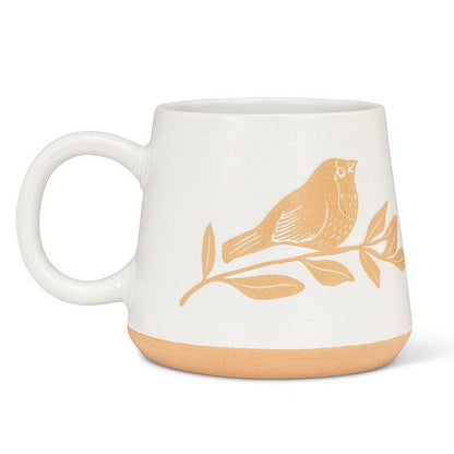 Abbott - Oversized Mug with Birds on Branch-4"H(17oz)
