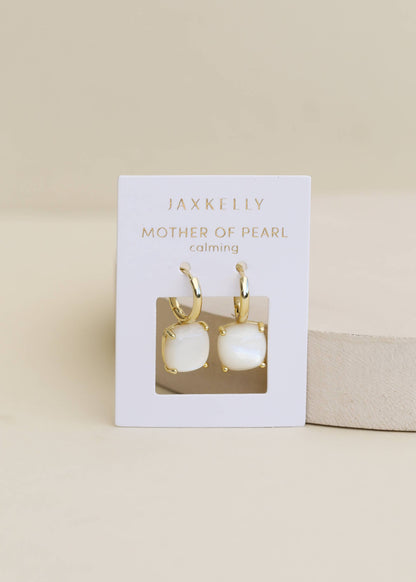 JaxKelly - Gemstone Mini Drop - Mother of Pearl