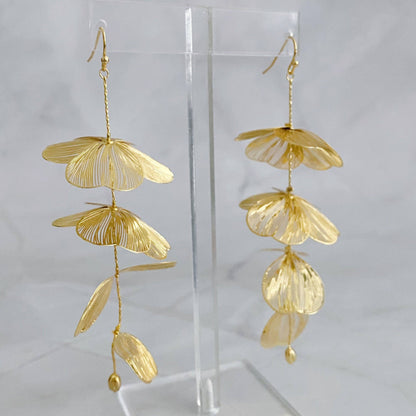 EY101 Ellison+Young - Artful Filigree Flower Drop Earrings