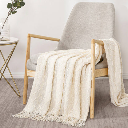 Fennco Styles - Weave Knit 50x60 Inch Throw Blanket