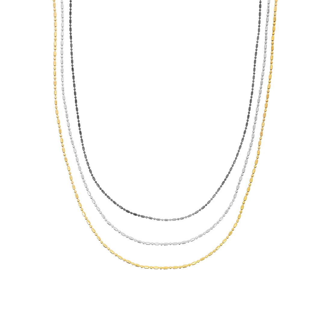 MIA Jewelry - 1mm Ball And Bar Chain (F240)