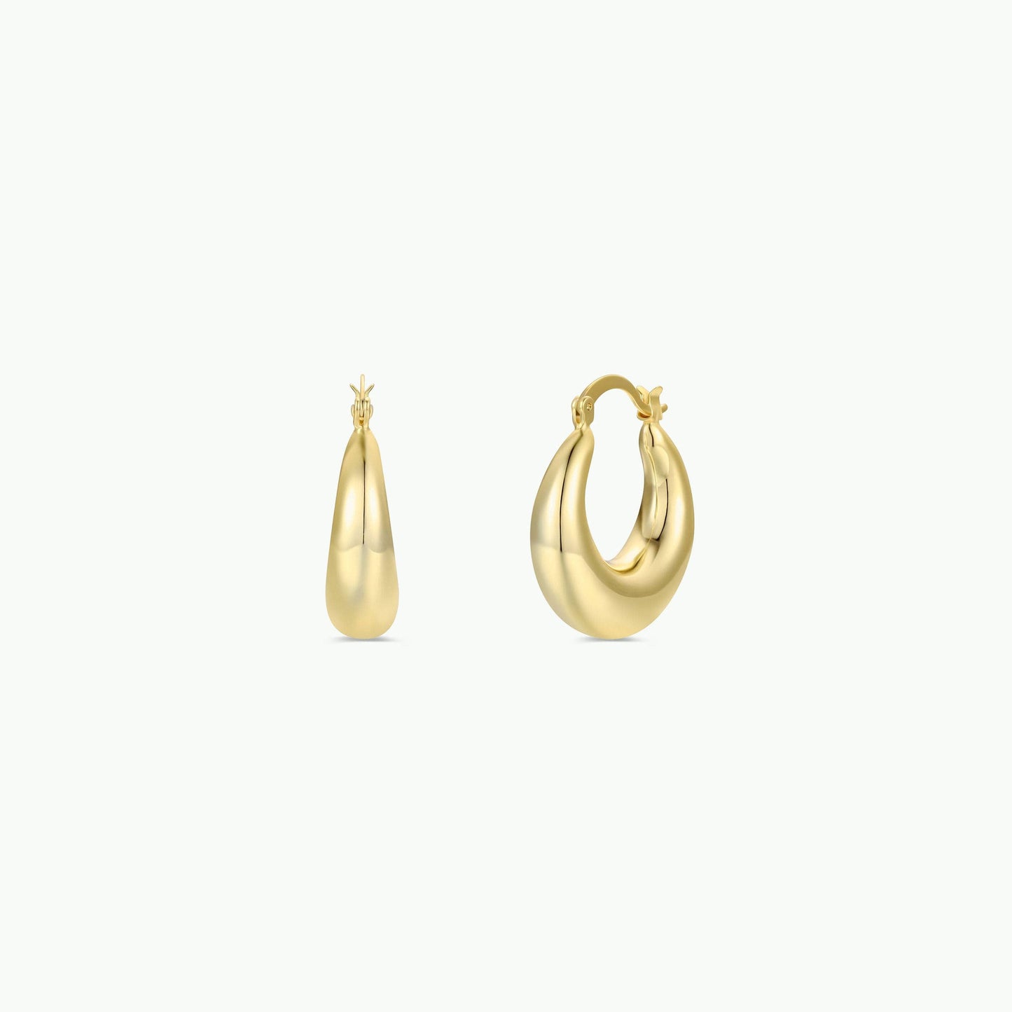 JaxKelly - Gold Hoop - Sculptural Wide - Earrings