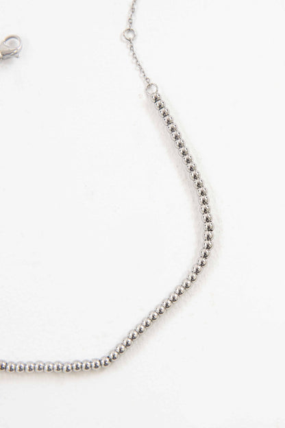 Lovoda - Micro Beaded Anklet | Silver
