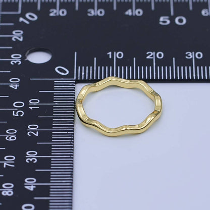 Aim Eternal - 24K Gold Filled Minimalist Wave Band Ring | O850