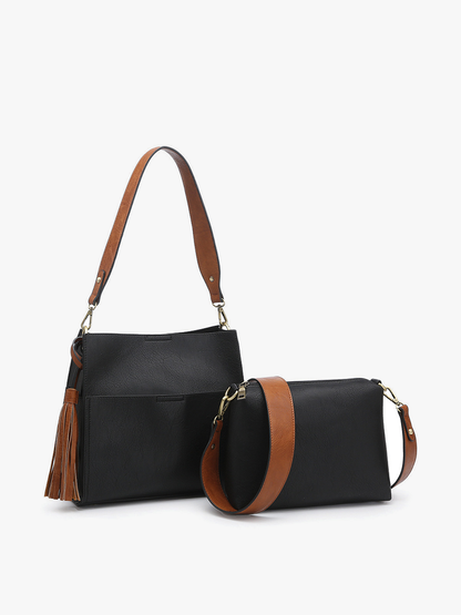 Jen & Co. - M1867 Lyla 2-in-1 Bucket Bag w/ Guitar Strap