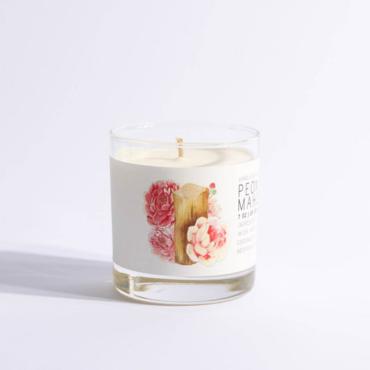 Just Bee - Peony & Mahogany - Medium Glass - Just Bee Candle