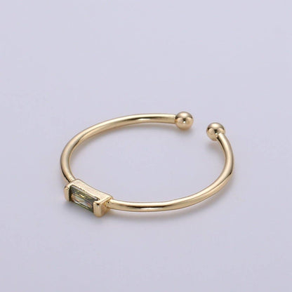 Aim Eternal - Minimalist Birthstone Ring • Cz Ring in Gold • Dainty Birthstone Ring • Stacking Ring • Valentine Gifts for Mom Wife Friend  R-216 R-218 R-219 R-220 R-223