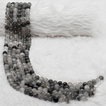 Soothing Crystals - Cloudy Quartz Round Beads, 6mm, 8mm, 10mm Mala Crystal Beads