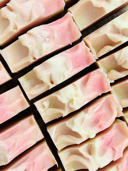 SARATOGA NATURAL BODY CARE LLC - Pink Berry Mimosa Handmade Soap Bar VEGAN COLD PROCESS