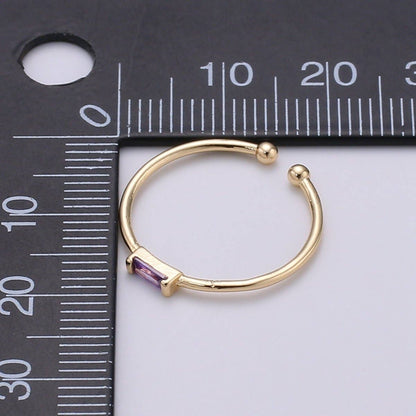 Aim Eternal - Minimalist Birthstone Ring • Cz Ring in Gold • Dainty Birthstone Ring • Stacking Ring • Valentine Gifts for Mom Wife Friend  R-216 R-218 R-219 R-220 R-223