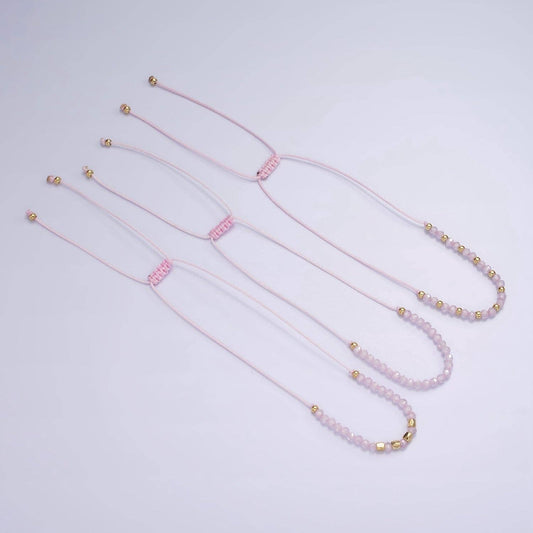 Aim Eternal - Pink Friendship Bracelet Rope Cord Adjustable Bracelet