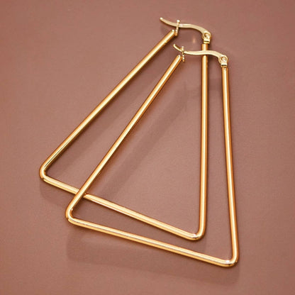 MA208 Mia Accessories - 18K Gold Plated Waterproof Stainless Steel Hoop Earrings - 7149