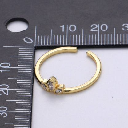 Aim Eternal - Clear Marquise Ring Cubic Zircon Ring Tiara Ring Dainty Geometric Ring Fashion Jewel Delicate and Fine Ring Stack Ring Minimalist
