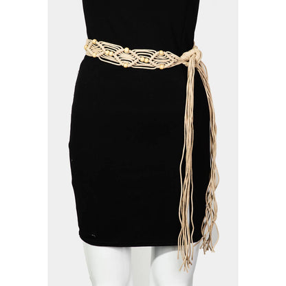 Collections by Fame Accessories - Triangle Pattern Braided Belt