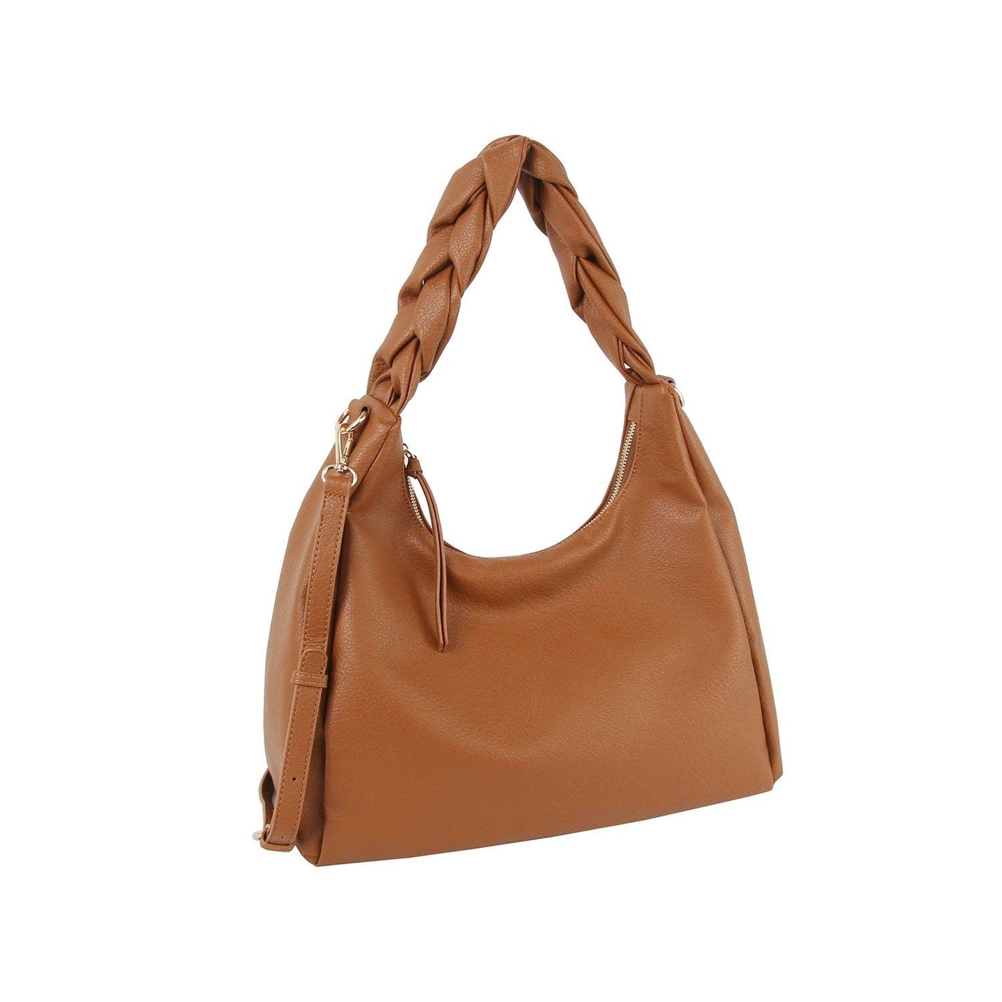 Handbag Factory Corp - Braided handle point hobo shoulder bag