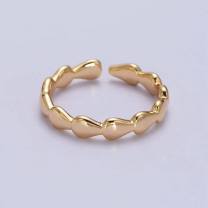 Aim Eternal - 16K Gold Filled Molten Drop Sideway Minimalist Ring