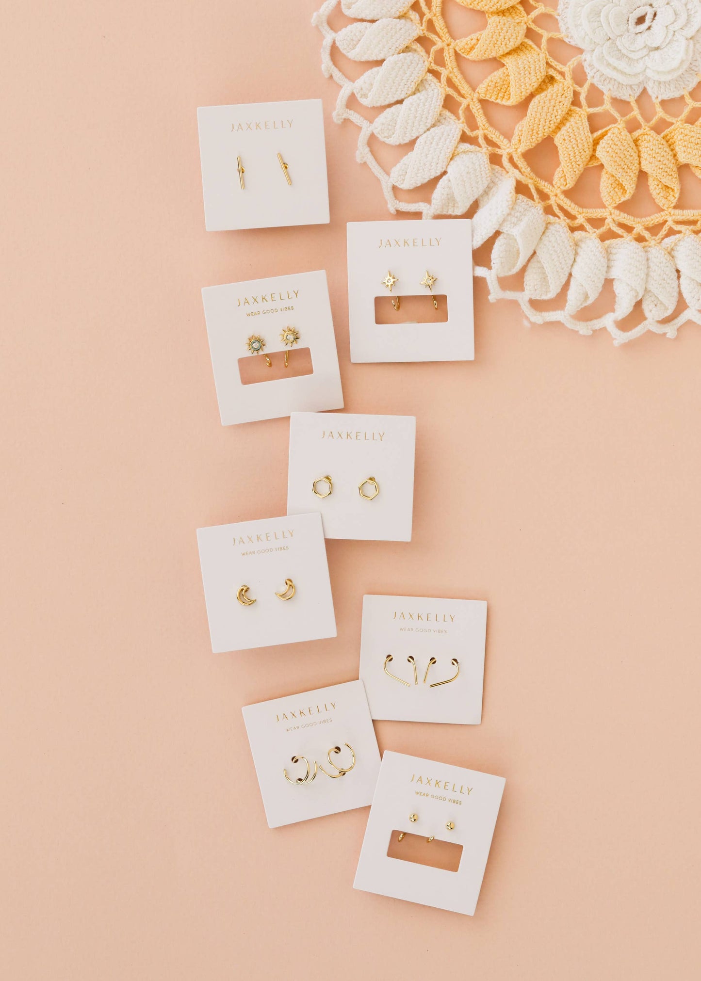 JaxKelly - Minimalist - Spiral - Gold Earrings