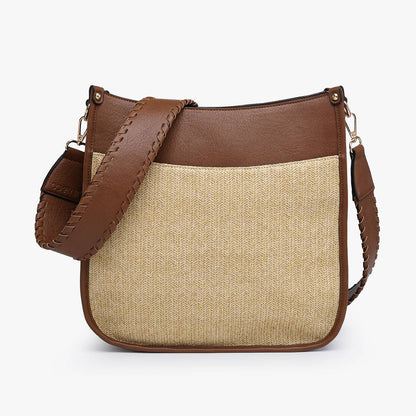 Jen & Co. - M1977STW Chloe Straw Crossbody w/ Guitar Strap