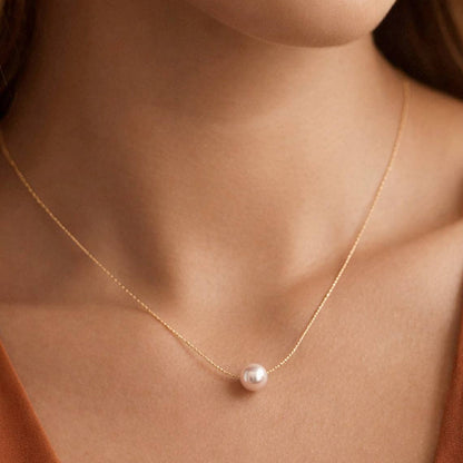 MA216 Mia Accessories - 18K Gold Plated Waterproof Stainless Steel Freshwater Pearl Necklace - 7136 7137
