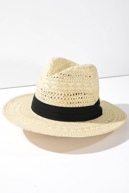 Urbanista - Panama Hat with Black Tucked Ribbon