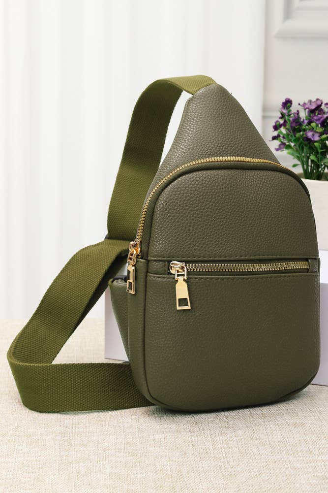 Hana - Solid PU Sling Bag