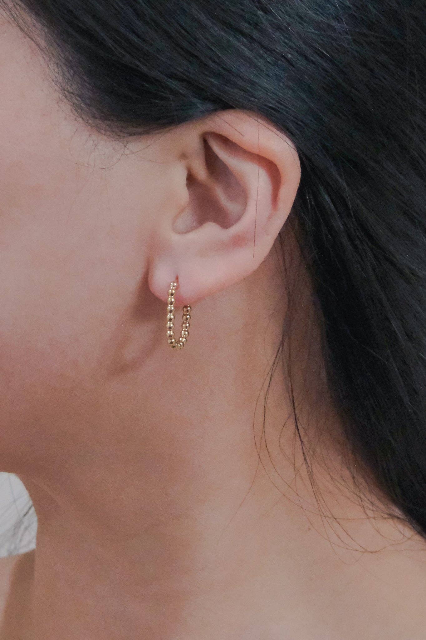 Lovoda - Oval Bubble Hoop Earrings | Gold