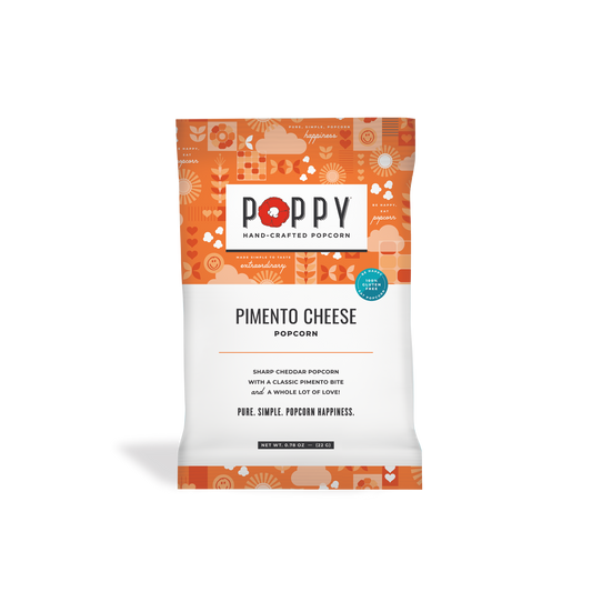 Poppy Hand-Crafted Popcorn - Pimento Cheese Snack Bag