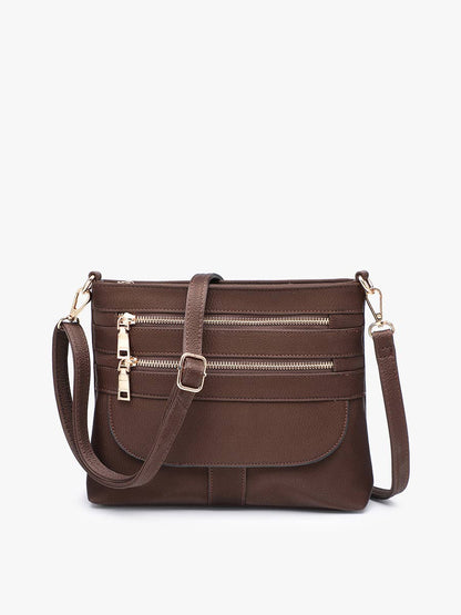 Jen & Co. - Octavia Crossbody w/ Multi-Zip Compartments | M2870