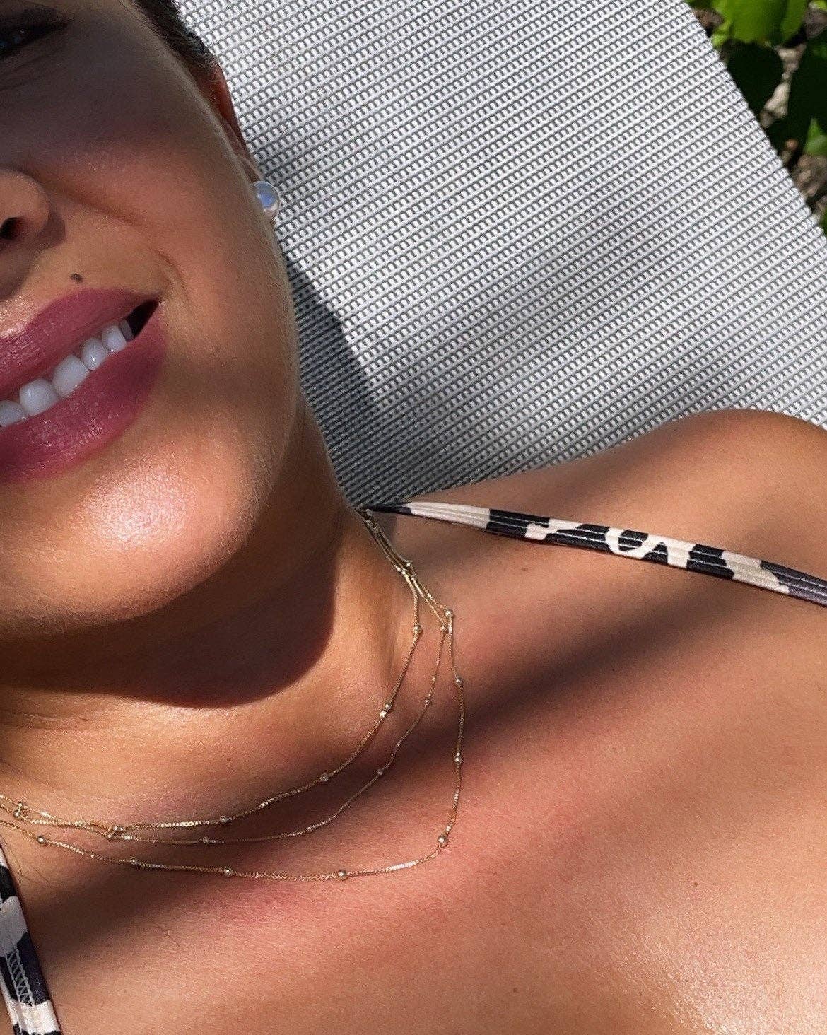 Milie Jewels - 18k Gold Filled Satellite Chain 1mm Necklace For Wholesale