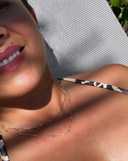 Milie Jewels - 18k Gold Filled Satellite Chain 1mm Necklace For Wholesale