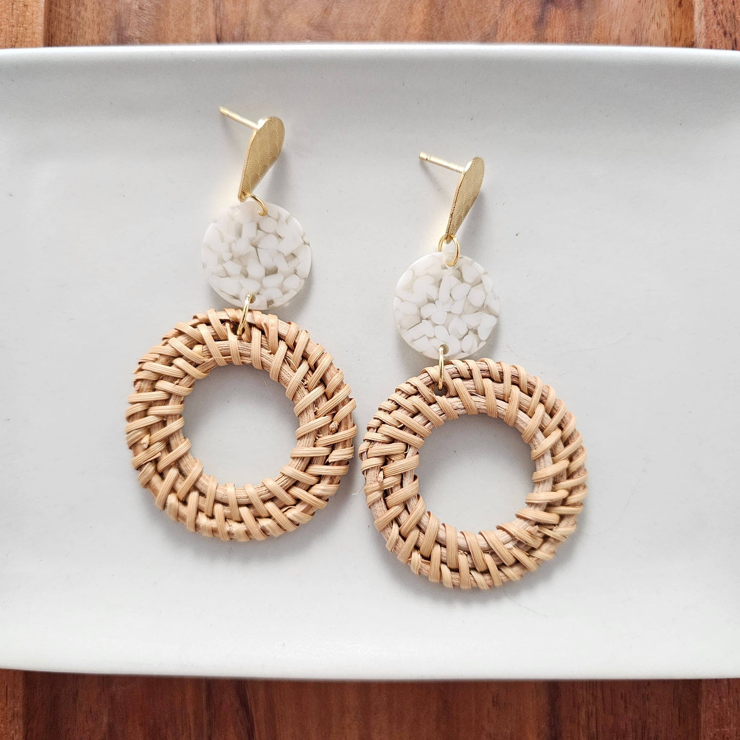 Spiffy & Splendid - Lana Earrings - Dark Rattan // Resort, Jewelry