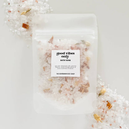 The Bohemian Box Shop - Good Vibes Only Bath Soak - 2oz or 4oz Bath Salts