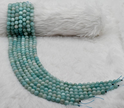 Soothing Crystals - Amazonite Round Beads, 4mm,6mm, 8mm,10mm Project For Beads