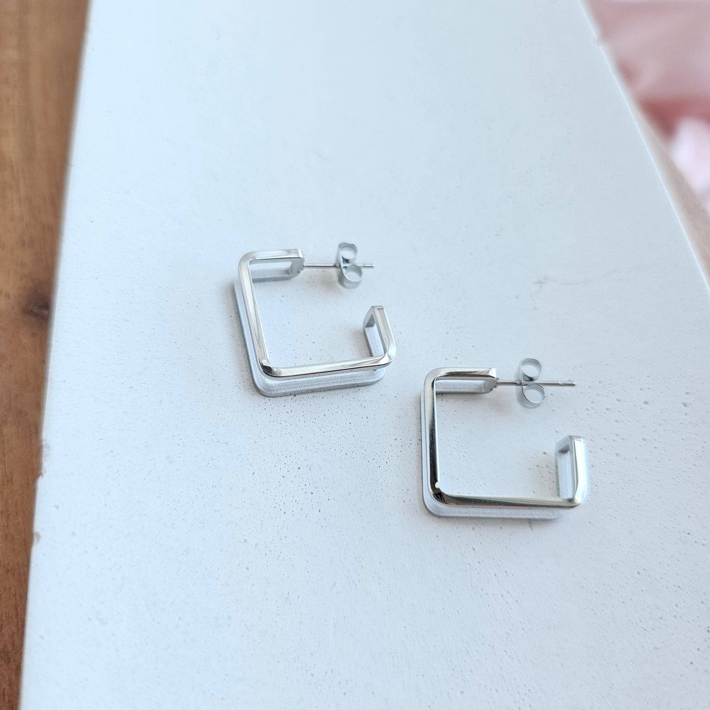 Spiffy & Splendid - Luxe Silver Kamora Hoops