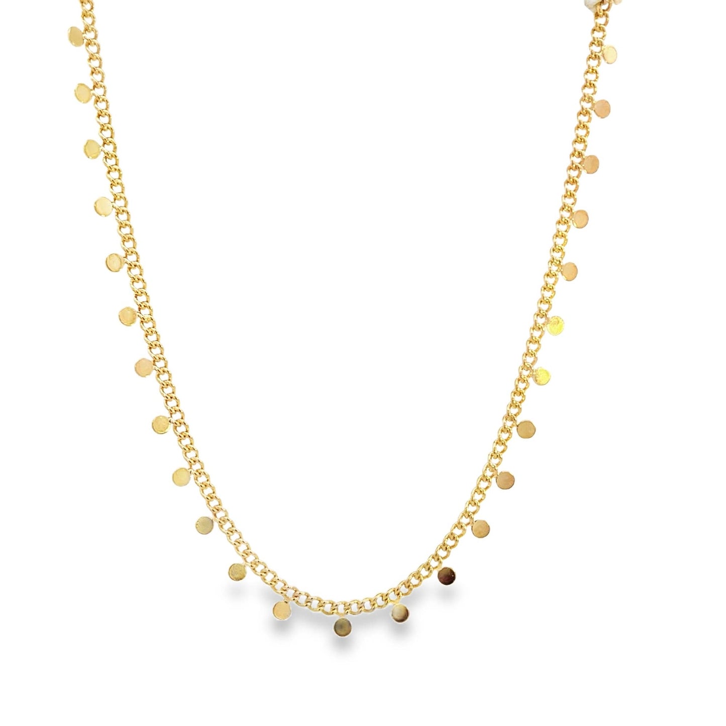 MIA Jewelry - 18K Gold Filled Round Circle Charm Choker (G25)