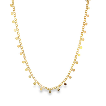 MIA Jewelry - 18K Gold Filled Round Circle Charm Choker (G25)