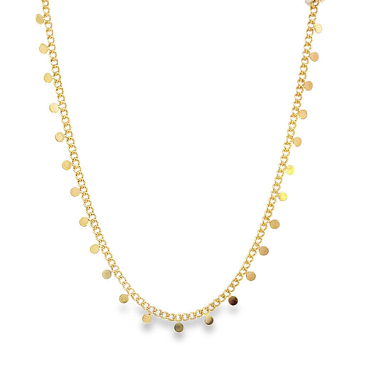 MIA Jewelry - 18K Gold Filled Round Circle Charm Choker (G25)