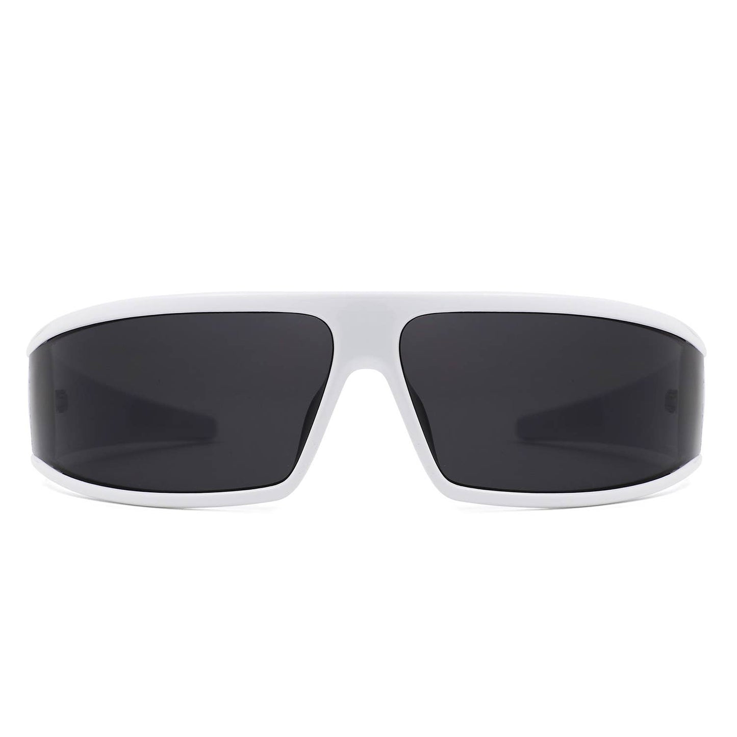 Cramilo Eyewear - Sport Shield Patterned Temples Wraparound Sunglasses