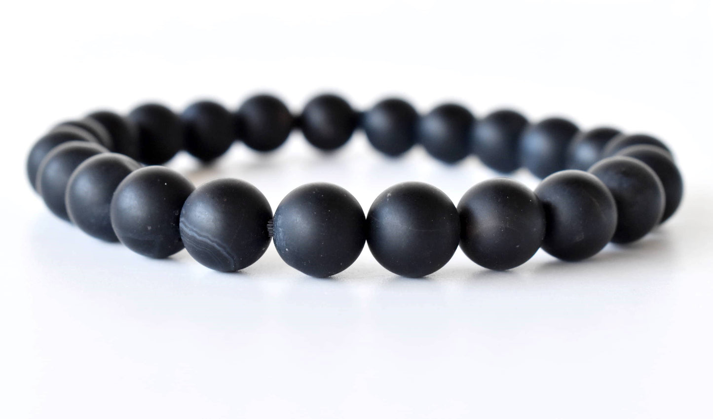 Soothing Crystals - Matt Black Onyx Bracelet (Focus and Growth)