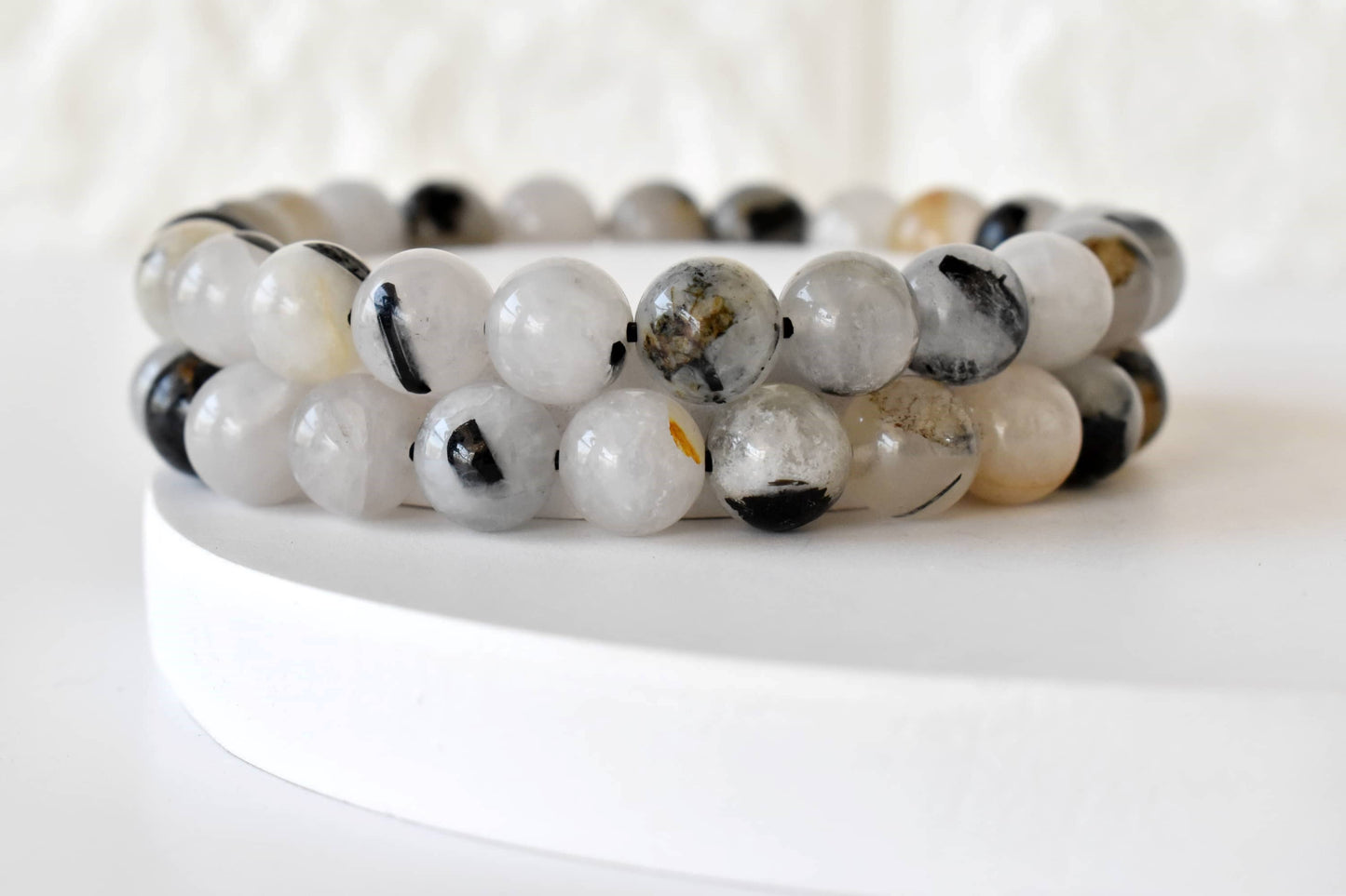 Soothing Crystals - Black Rutile Bracelet (Trauma and Depression)