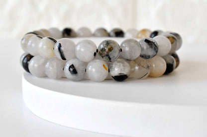 Soothing Crystals - Black Rutile Bracelet (Trauma and Depression)