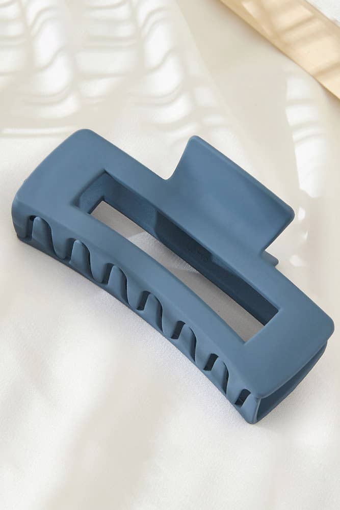 Hana - Solid Color Rectangle Shaped Hair Claw