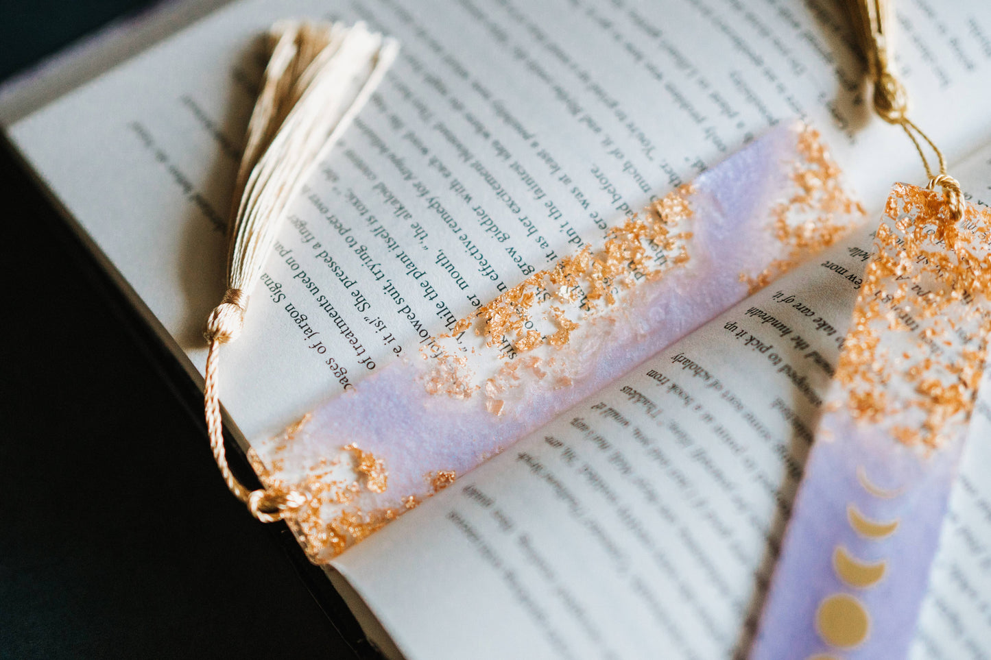 Dège Creative - Lavender Moon Phases & Geode Bookmark