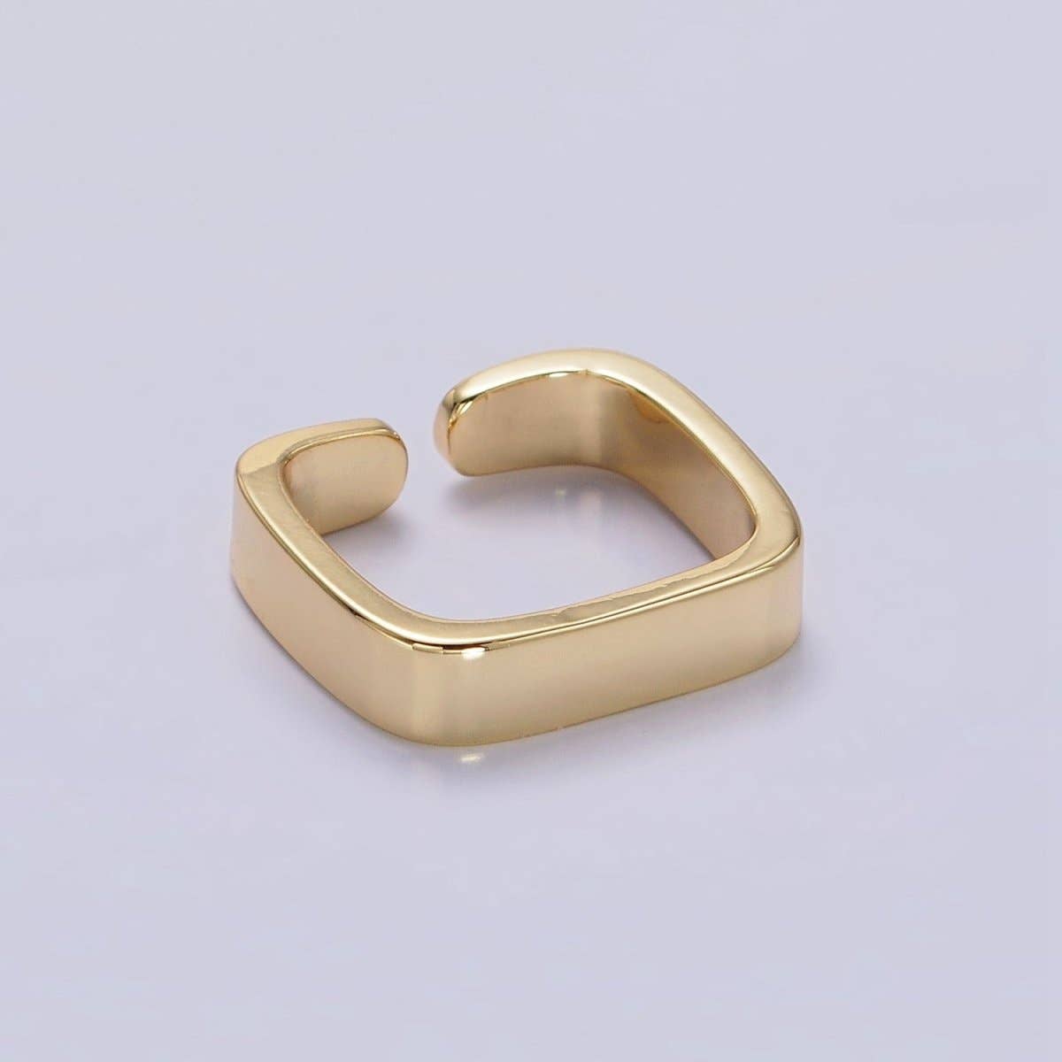 Aim Eternal - 14K Gold Filled Square Geometric Band Ring | S-512