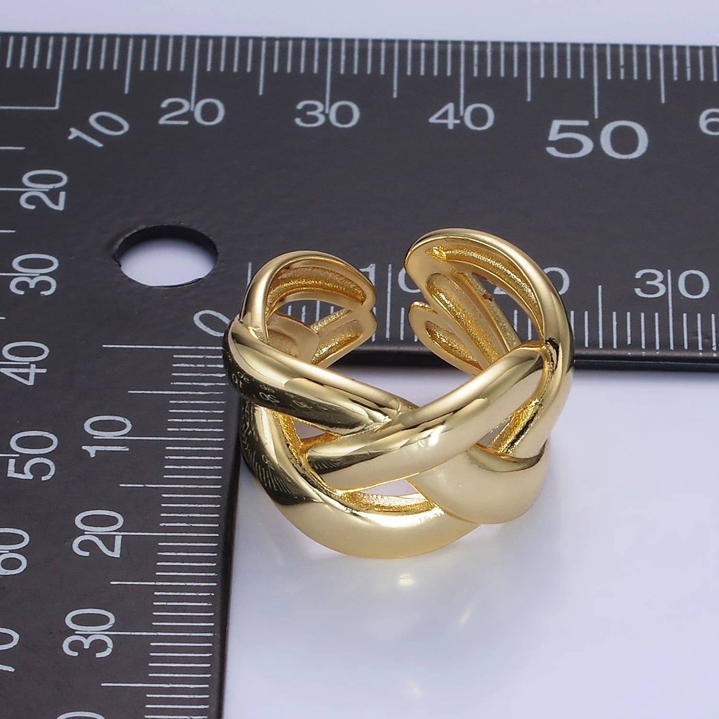 Aim Eternal - 14K Gold Filled Multiple Band Fold Ring in Gold & Silver